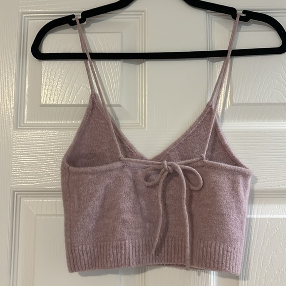 Zara size small sweater crop top lavender - Picture 2 of 2